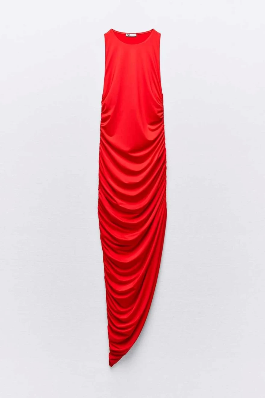 κόκκινο φόρεμα zara