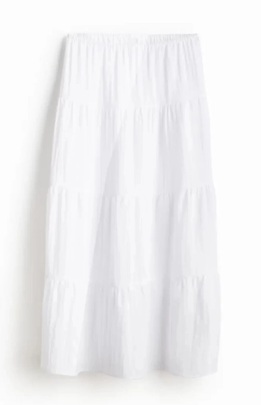 μάξι λευκή φούστα Η&Μ