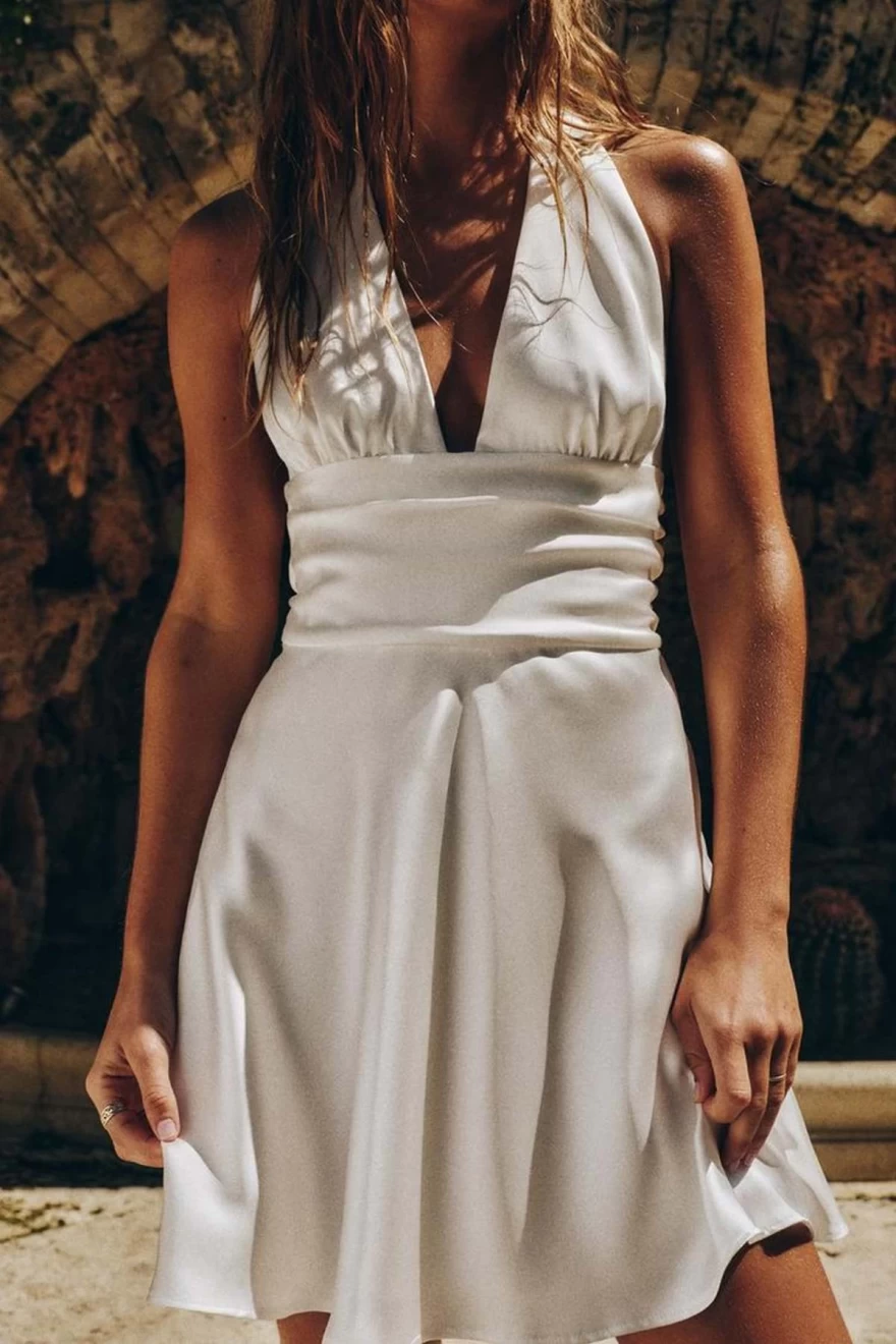 λευκό φόρεμα zara