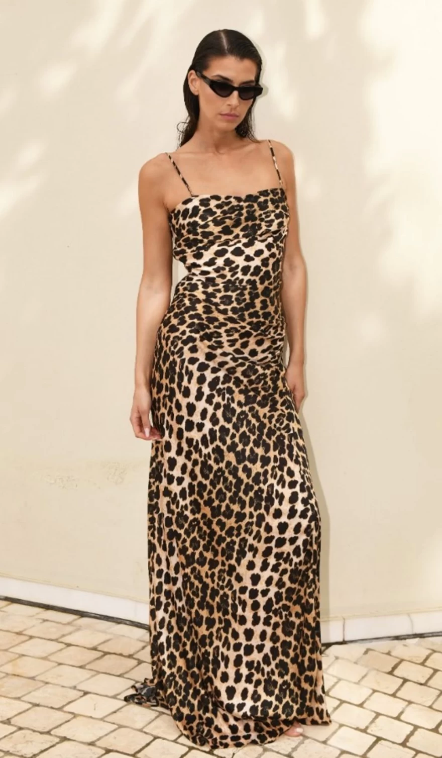 animal print slip dress