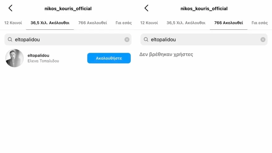 Νίκος Κουρής Έλενα Τοπαλίδου Instagram