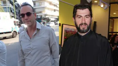 Ο Πάτερ Αντώνιος και ο Πάνος Μουζουράκης