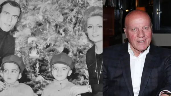 Ο Μίμης Δομάζος με τη Βίκυ Μοσχολιού και τα παιδιά τους και εκείνος μόνος του