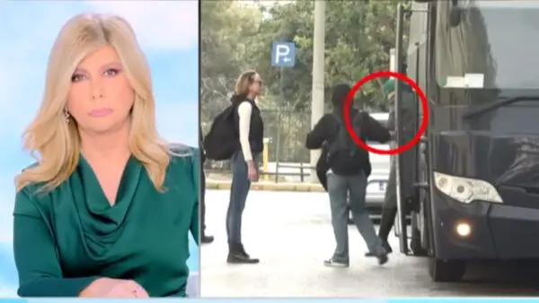 Η Κουτσελίνη στο πλατό της εκπομπής της