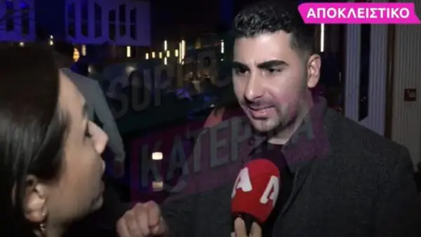 Ο Κωνσταντίνος Παντελίδης στην κάμερα του Super Κατερίνα