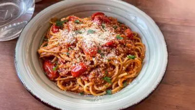 Νηστίσιμα μακαρόνια με κιμά