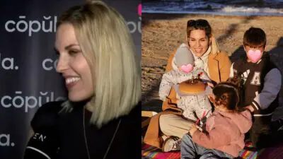 Η Μαντώ Γαστεράτου με τα παιδιά της