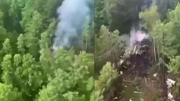 σκηνή από την πτώση του ρωσικού αεροσκάφους