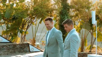 Ο Στέφανος Κασσελάκης και ο Τάιλερ Μακμπέθ στον γάμο τους