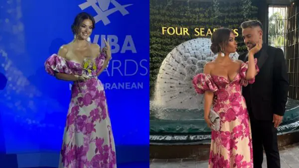 Η Βάσω Λασκαράκη με τον Λευτέρη Σουλτάτο στα WIBA Mediterranean Awards