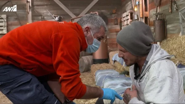 Φάρμα: Σοβαρός τραυματισμός για τον Γρηγόρη - Μπήκαν άμεσα να τον βοηθήσουν οι διασώστες