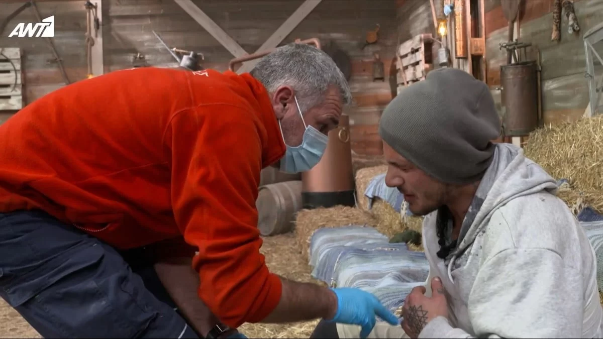 Φάρμα: Σοβαρός τραυματισμός για τον Γρηγόρη - Μπήκαν άμεσα να τον βοηθήσουν οι διασώστες