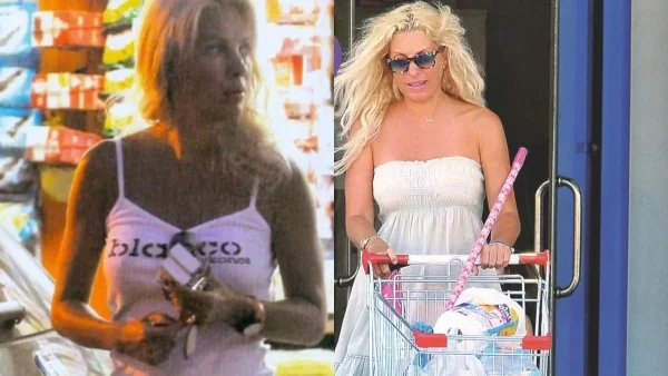 Τζιν παντελόνια, adidas και fluffy μπουφάν - Τι φοράει η Ελένη Μενεγάκη για να πάει σούπερ μάρκετ