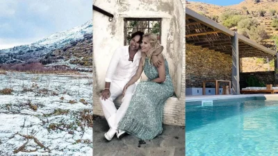 "Ντύθηκε" στα λευκά το Όναρ - Εξωπραγματικές φωτογραφίες από τον παράδεισο της Ελένης Μενεγάκη