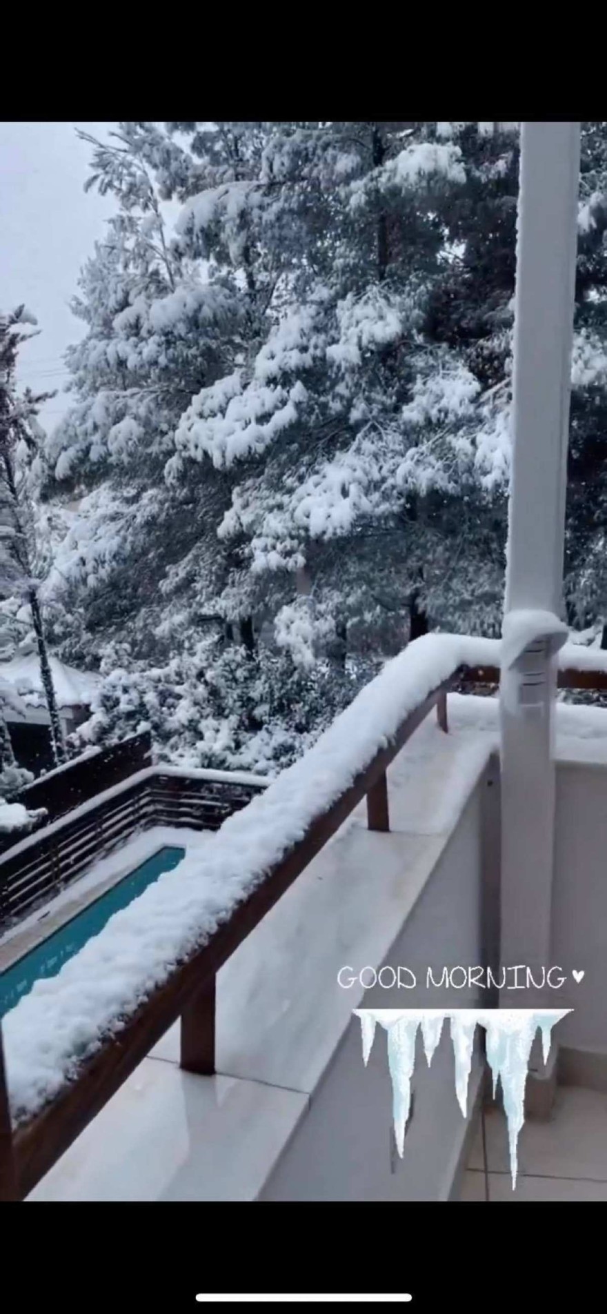 Η θέα της αυλής της Δήμητρας Αλεξανδράκη