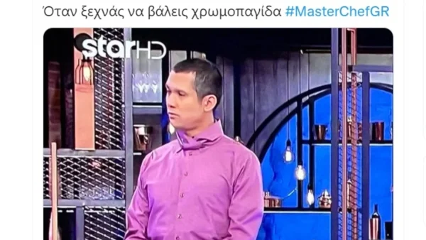 MasterChef 6: Γλέντι στο Twitter με τον Σωτήρη Κοντιζά - «Όταν ξεχνάς να βάλεις χρωμοπαγίδα»