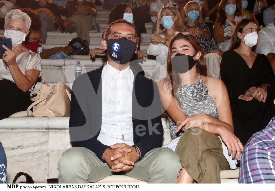 Λεωνίδας Κουτσόπουλος μαζί με την Χρύσα Μιχαλοπούλου