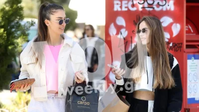 Αποκλειστικές φωτογραφίες από τα ψώνια στην Γλυφάδα για την Άννα και Τέα Πρέλεβιτς