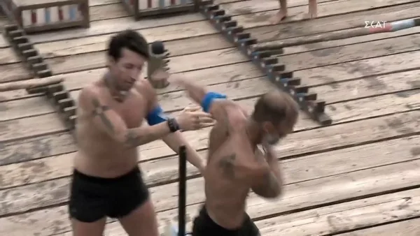 Survivor 5: Νέο περιστατικό ανάμεσα σε Τάκη και Κωνσταντίνο - Τον έσπρωξε στον αγώνα
