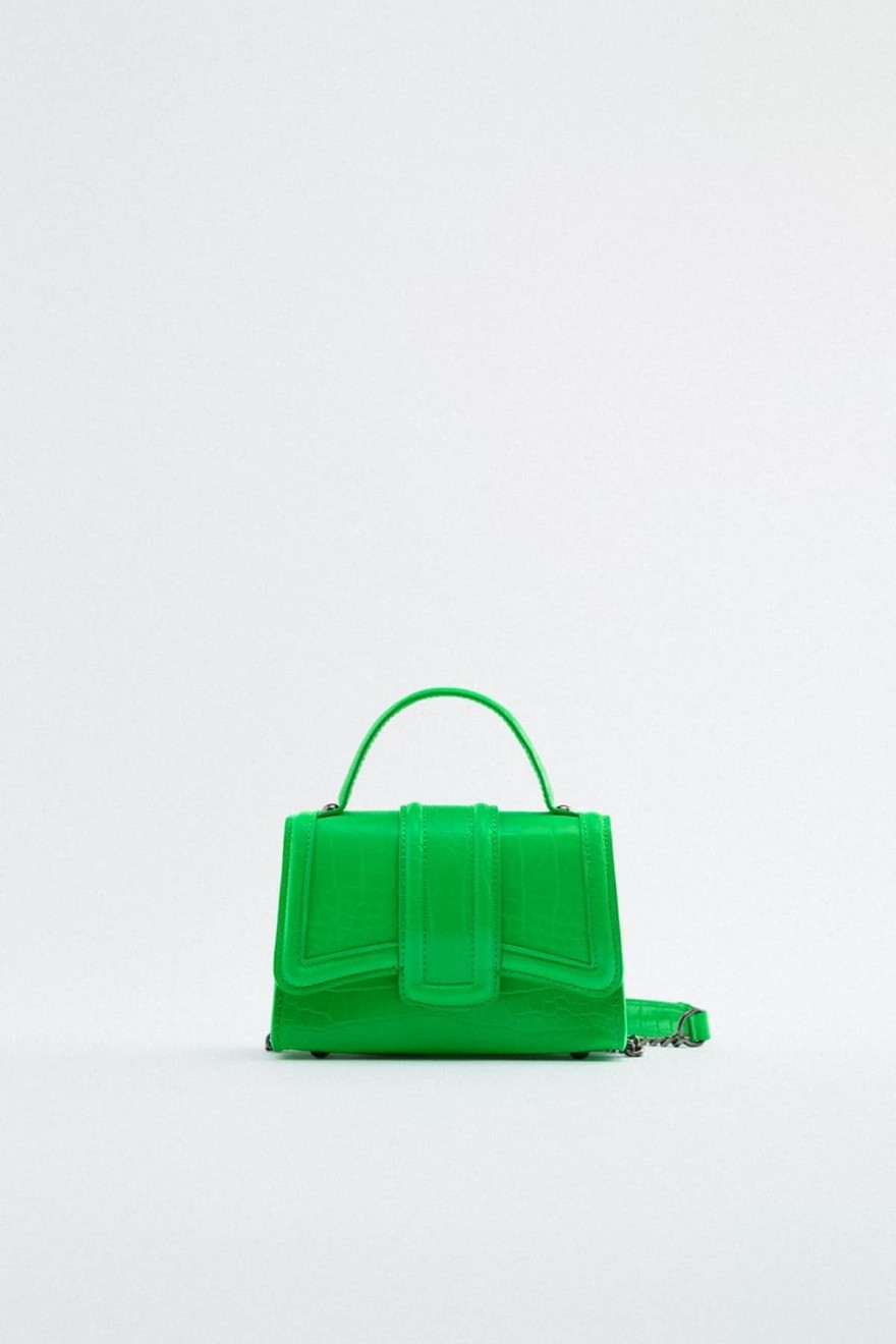 Zara πράσινη τσάντα