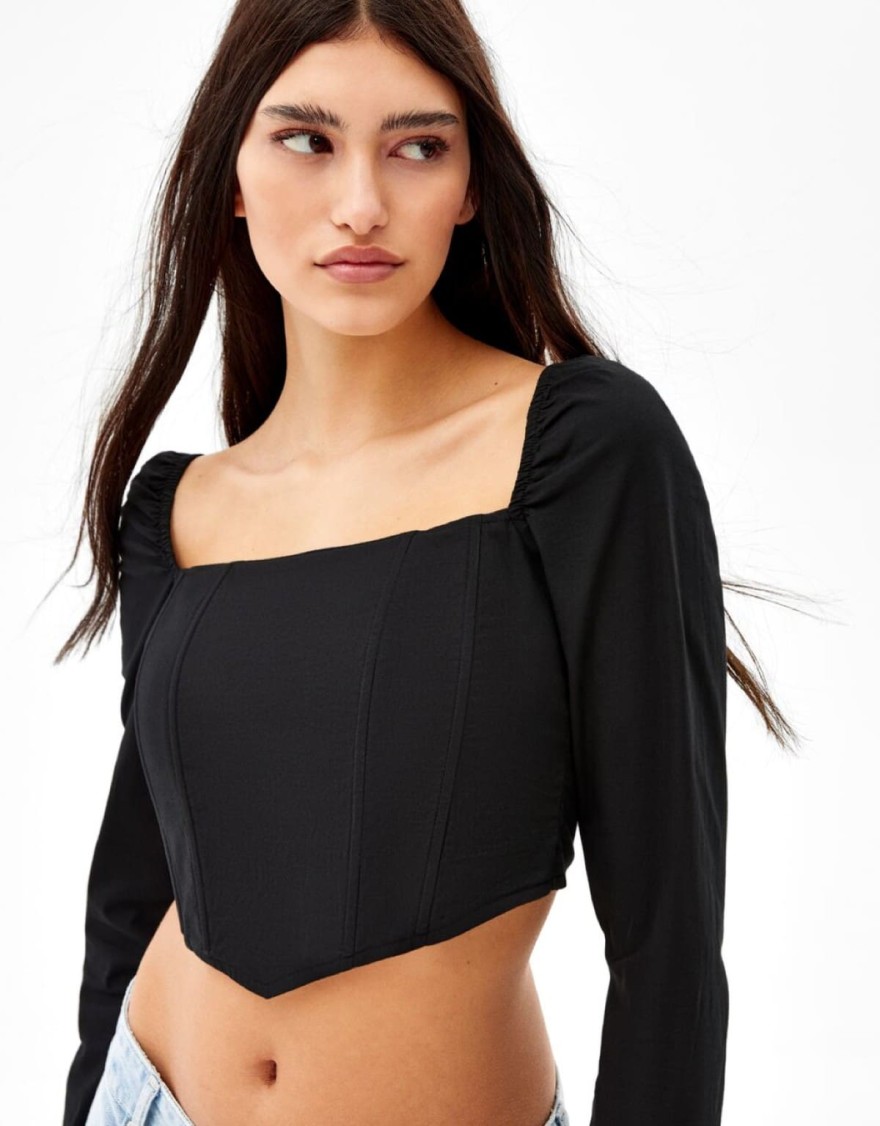 Bershka - Μακρυμάνικη μπλούζα