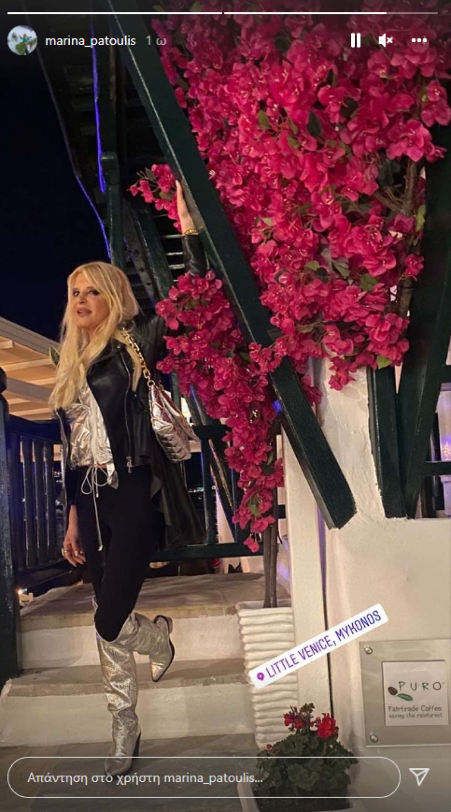 Μαρίνα Πατούλη Μύκονος Instagram