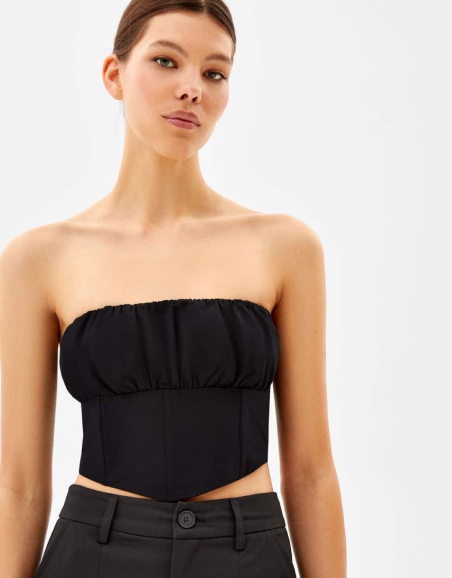 Bershka - Μαύρη μπλούζα