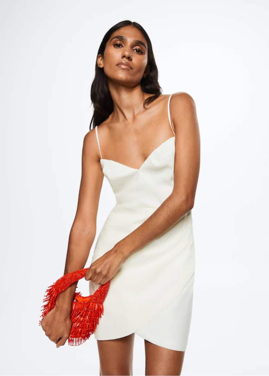 Mango - Λευκό φόρεμα