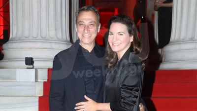 Όλγα Κεφαλογιάννη - Μίνως Μάτσας: Πόζαραν αγκαλιά σε βραδινή τους έξοδο