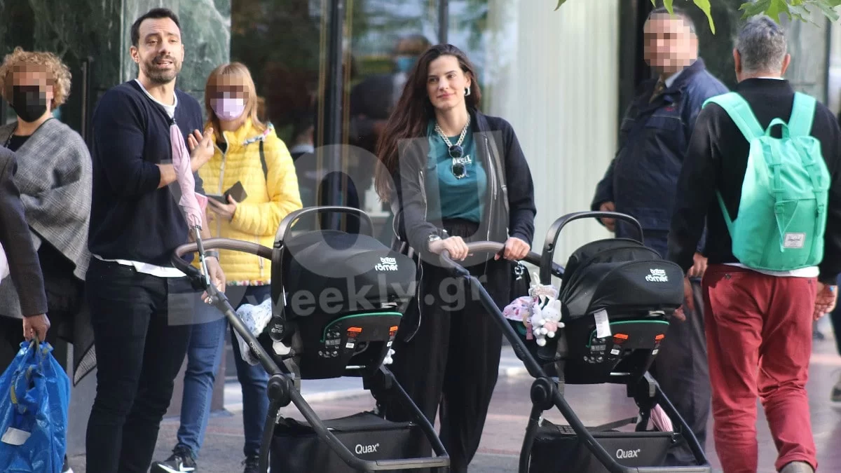 Στιγμές ευτυχίας για την οικογένεια Τανιμανίδη - Η τριώροφη τούρτα για πρώτα γενέθλια των διδύμων