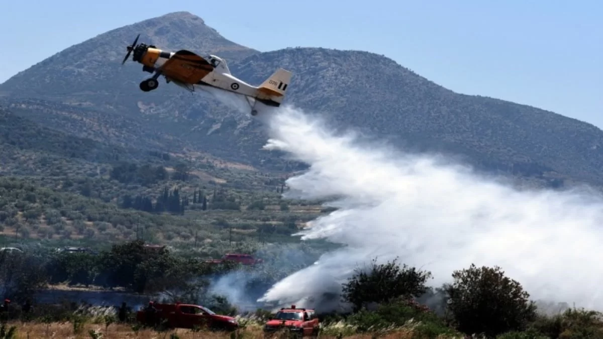 Μεγάλη φωτιά στο πεδίο βολής του Ασκού