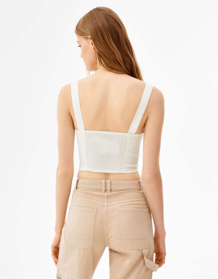 Μπεζ κορσές από τα Bershka