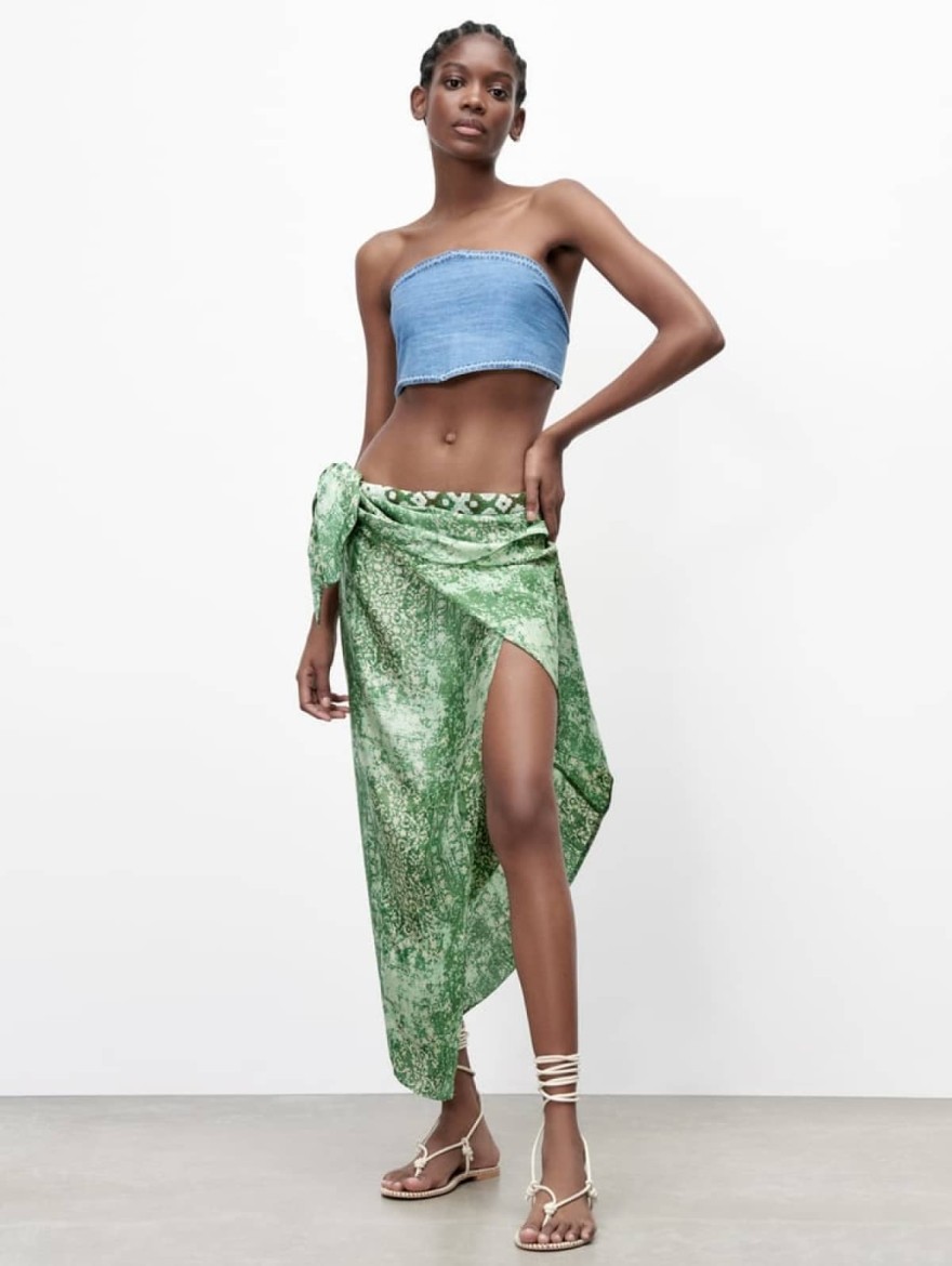 Zara φούστα πράσινη