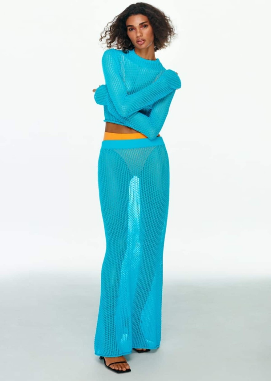 Zara φούστα μπλε