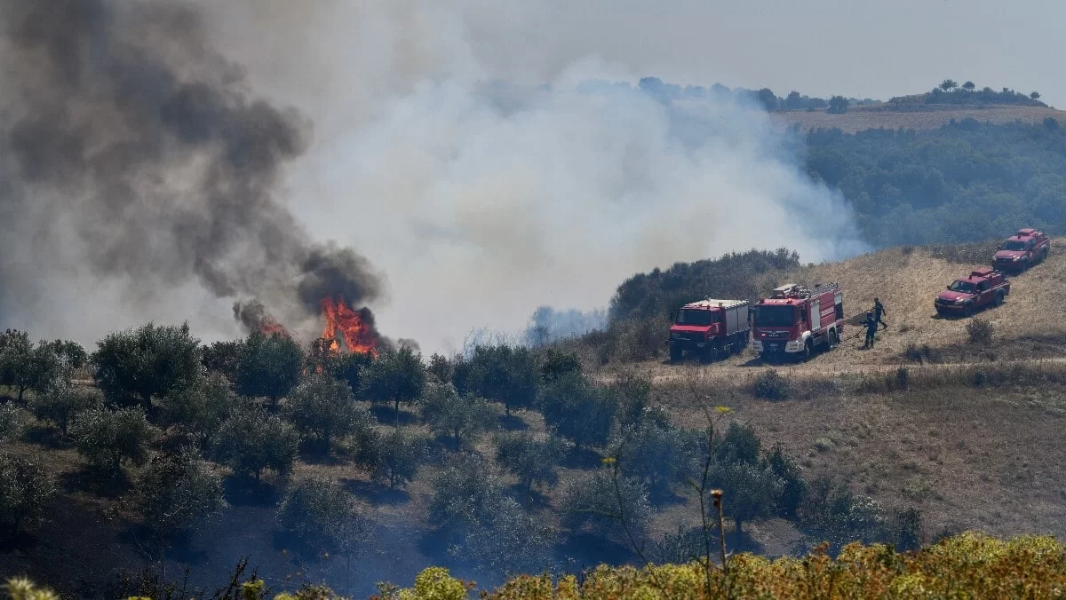 Φωτιά τώρα στην Μυτιλήνη
