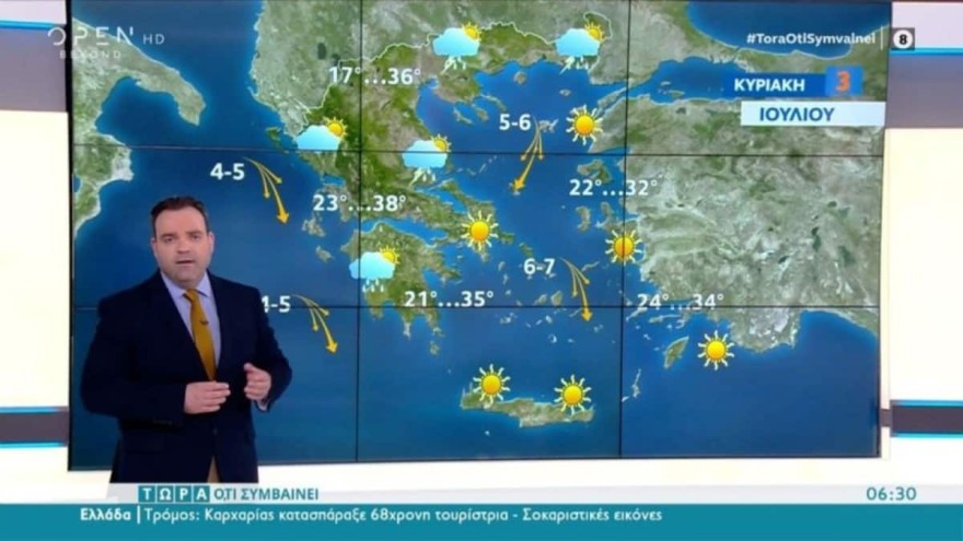 Η πρόγνωση του Κλέαρχου Μαρουσάκη για τον καιρό