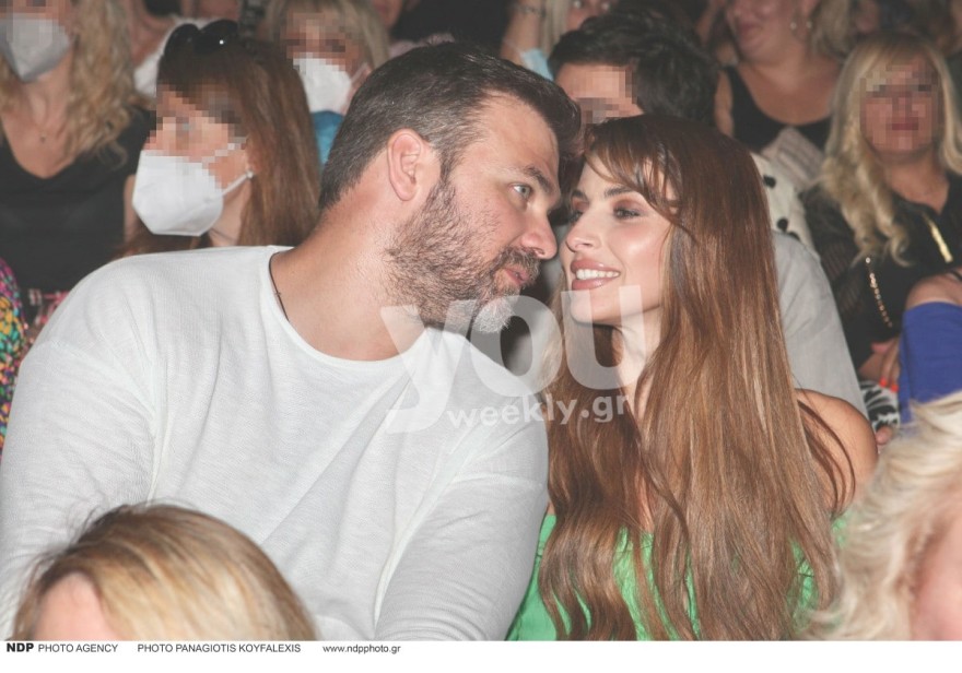 Ο Γιώργος Σαρρής και η Ιωάννα στο χθεσινό τρυφερό τους τετ-α-τετ