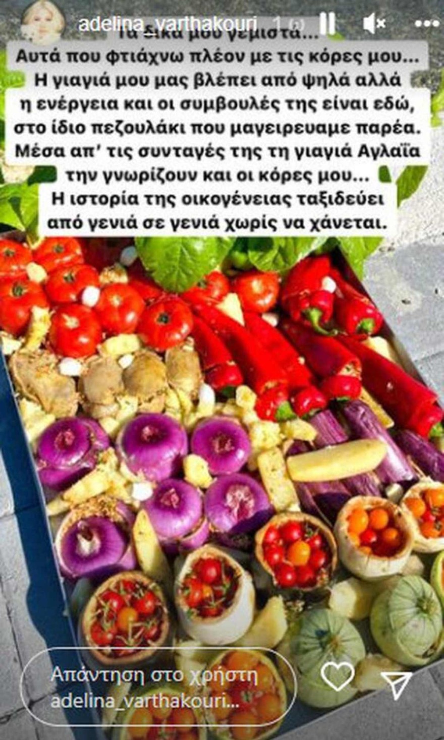 Το φαγητό που ετοίμασε η Αντελίνα Βαρθακούρη 2