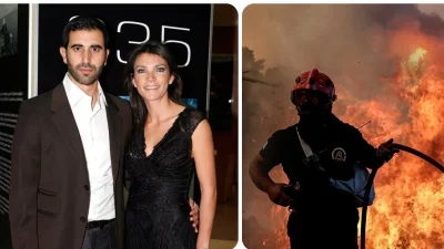 Μίλτος Καμπουρίδης: Ολονυχτίς στη μάχη με τις φλόγες ο σύζυγος της Μαρίνας Βερνίκου