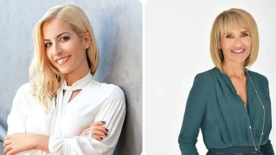 Μαυρισμένες με χρωματιστά μπικίνι - Η Μαρία Αναστασοπούλου ποζάρει με τη Ζαχαρέα σε παραλία της Πάρου