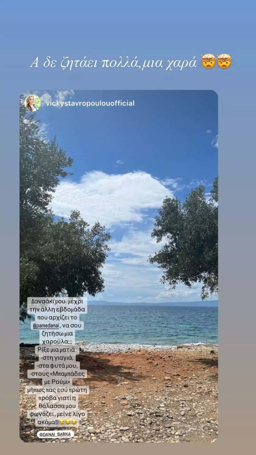 Οι χάρες που ζήτησε η Σταυροπούλου από την Μπάρκα