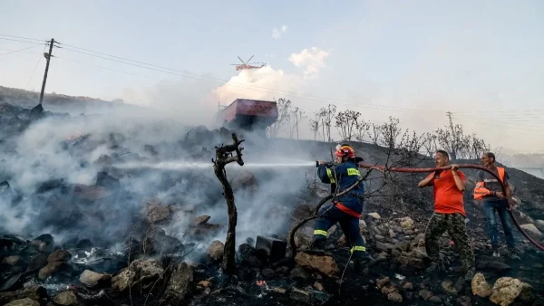 Αναζωπύρωση φωτιάς στη Θάσο - Καιγόταν όλο το βράδυ το μέτωπο
