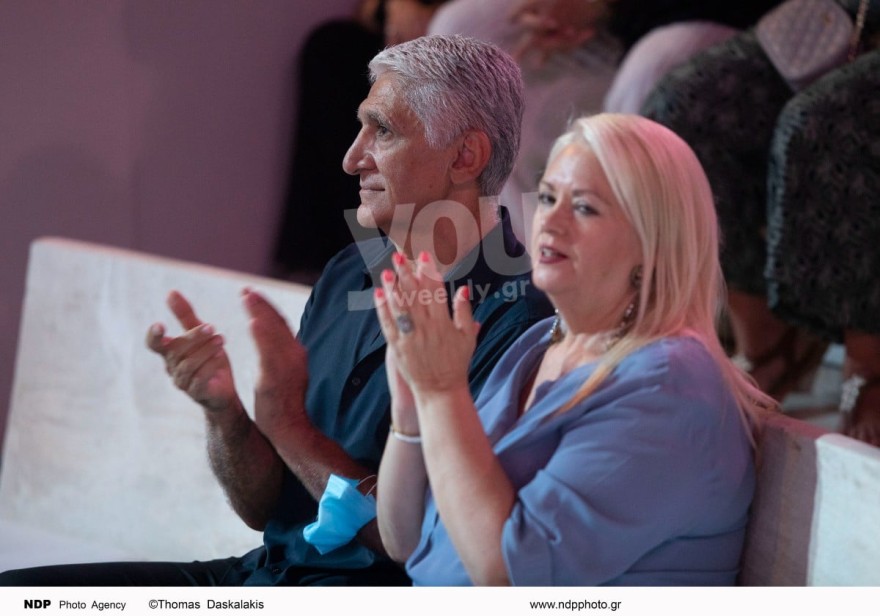 Ο Παναγιώτης Γιαννάκης στο Ηρώδειο μαζί με τη σύζυγό του Ευγενία