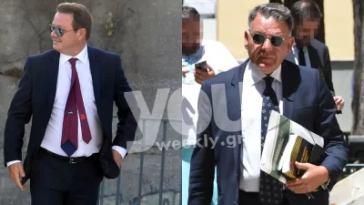 Μέσα στα δικαστήρια «εχθροί» και έξω φίλοι - Για χαλαρό καφεδάκι ο Απόστολος Λύτρας και ο Αλέξης Κούγιας