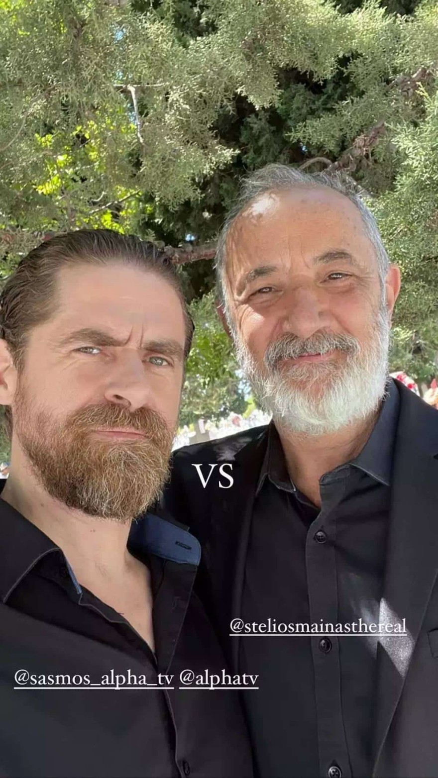 Ο Δημήτρης Λάλος μαζί με τον Στέλιο Μάινα στα γυρίσματα του Σασμού