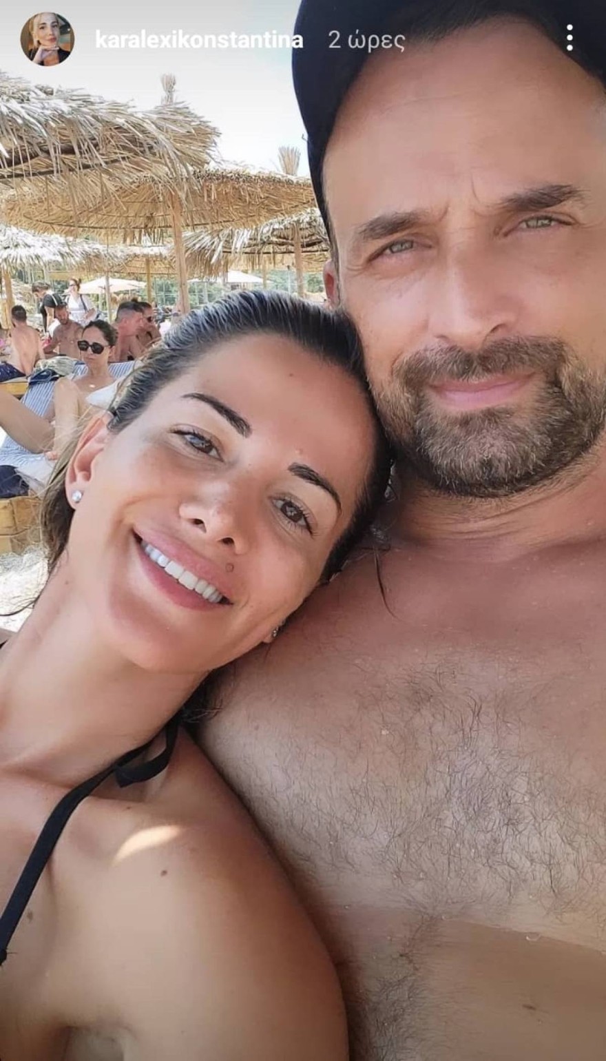 Γιώργος Λιανός Κωνσταντίνα Καραλέξη παραλία μαγιό