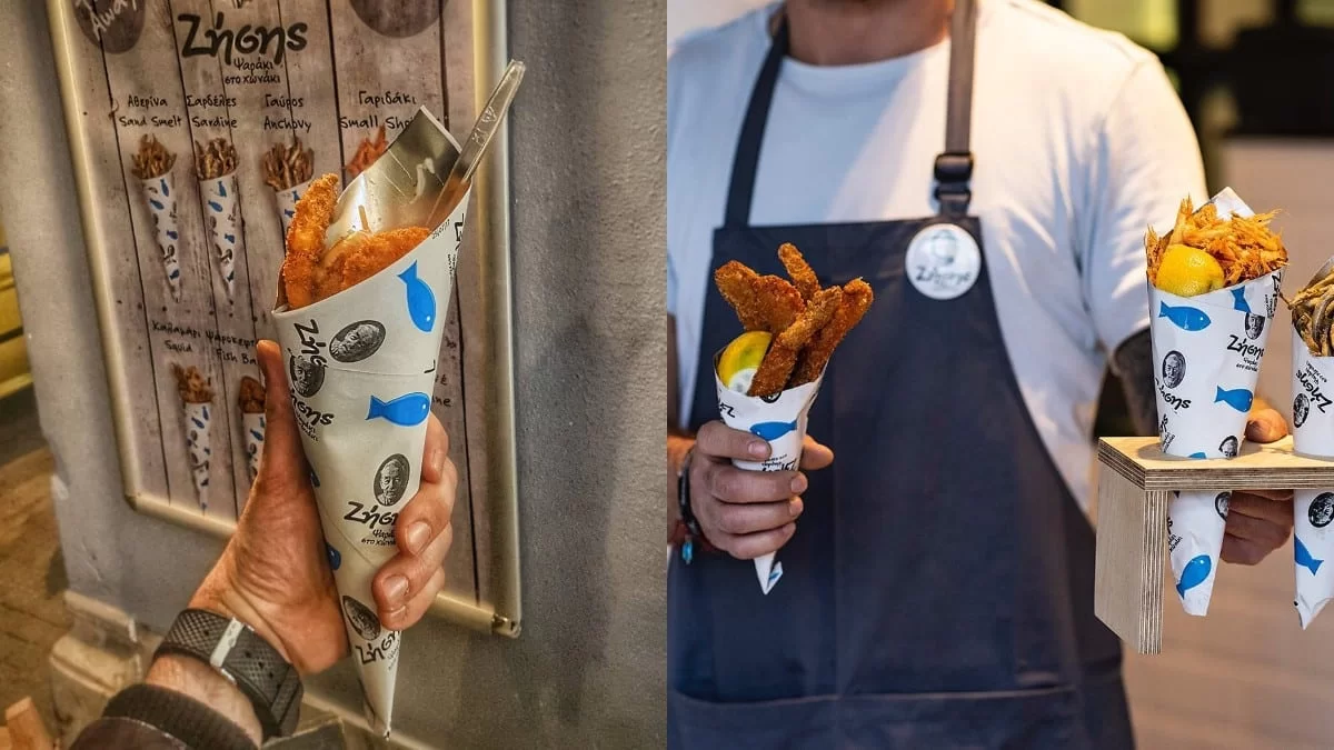 Ζήσης: Το μαγαζί στην Αθήνα που τρως το πολύ με 5 ευρώ γαύρο, μαρίδα, αθερίδα σε χωνάκι