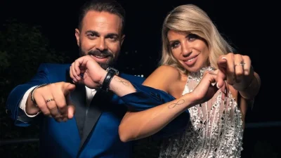 Έλαμπαν από χαρά - Αδημοσίευτες φωτογραφίες από τον γάμο του Ηλία Βρεττού και της Αναστασίας Δεληγιάννη