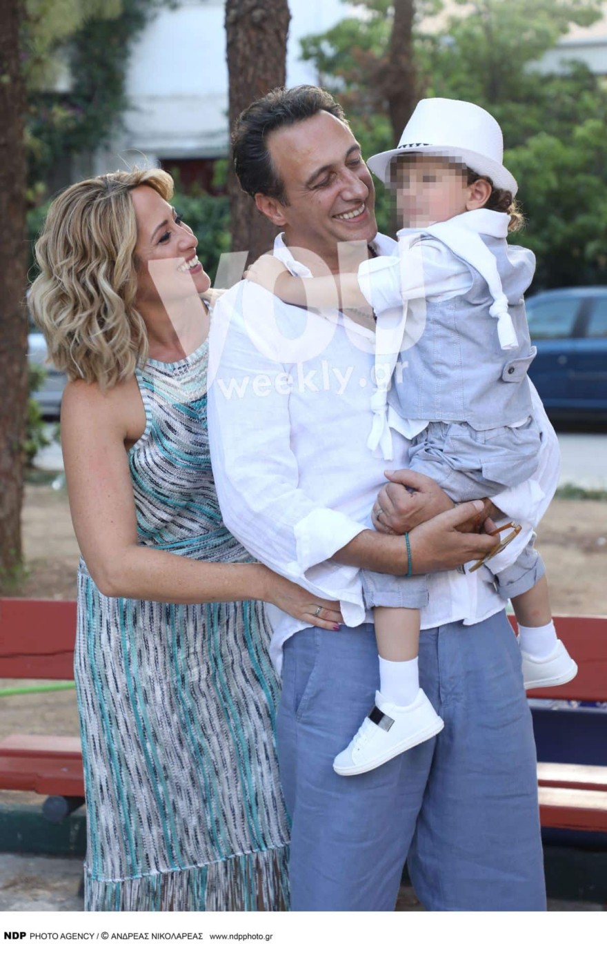 Ο γιος του Βαγγέλη Αλεξανδρή και η σύζυγός του Έλενα