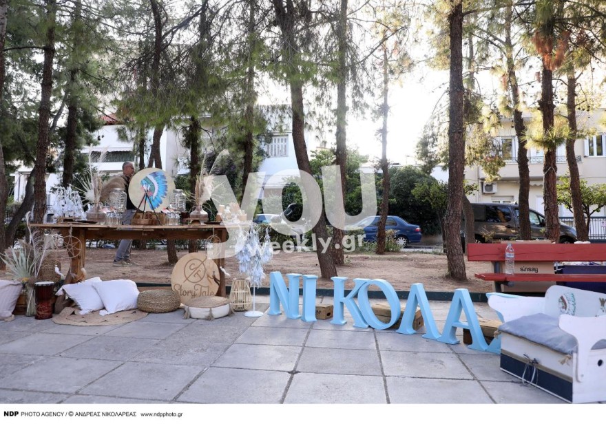 Η διακόσμηση στη βάπτιση του γιου του Βαγγέλη Αλεξανδρή